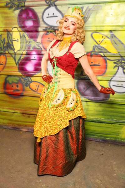 Mini Crescent Skirt in Red Hot Chili Peppers - "Taco Monday! Celebrating 22 Years of Damsel"