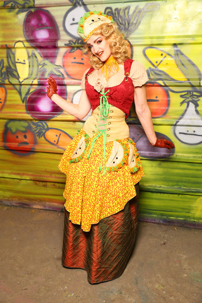 Mini Crescent Skirt in Red Hot Chili Peppers - "Taco Monday! Celebrating 22 Years of Damsel"