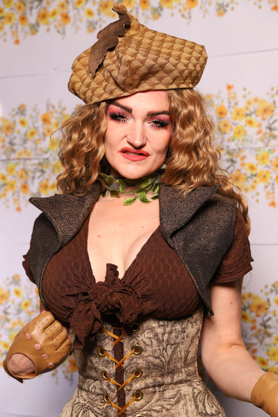 17. Cropped Lapel Vest In Barkcloth - The Leave It To Beaver Collection