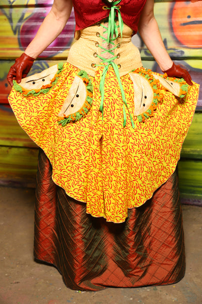 Mini Crescent Skirt in Red Hot Chili Peppers - "Taco Monday! Celebrating 22 Years of Damsel"