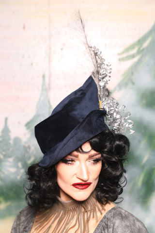Crooked Point Hat in Midnight Velvet - Day 1 of 12 Days of Christmas