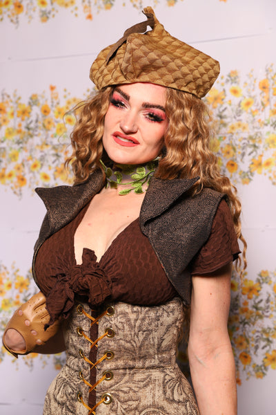 17. Cropped Lapel Vest In Barkcloth - The Leave It To Beaver Collection