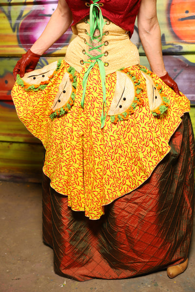 Mini Crescent Skirt in Red Hot Chili Peppers - "Taco Monday! Celebrating 22 Years of Damsel"