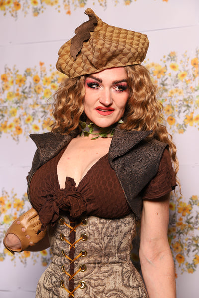 17. Cropped Lapel Vest In Barkcloth - The Leave It To Beaver Collection