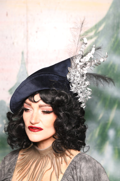 Crooked Point Hat in Midnight Velvet - Day 1 of 12 Days of Christmas