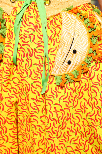 Mini Crescent Skirt in Red Hot Chili Peppers - "Taco Monday! Celebrating 22 Years of Damsel"
