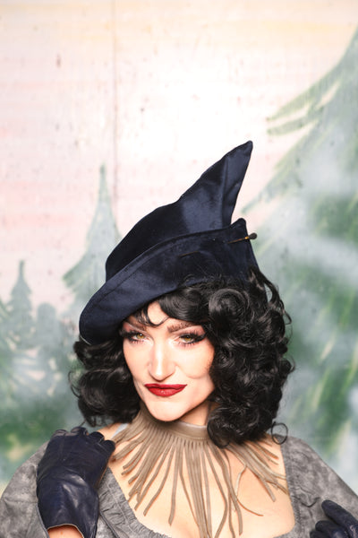 Crooked Point Hat in Midnight Velvet - Day 1 of 12 Days of Christmas