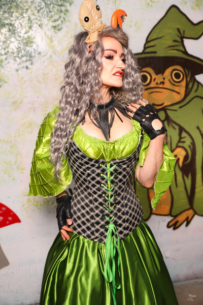 Marie Overbust Corset in Black Castle Gate - Spooky Saturday Part 4