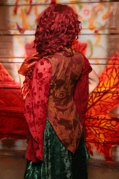 08. Artemis Underbust Corset  in Rustic Foliage Tapestry - The Sensual Solstice Collection