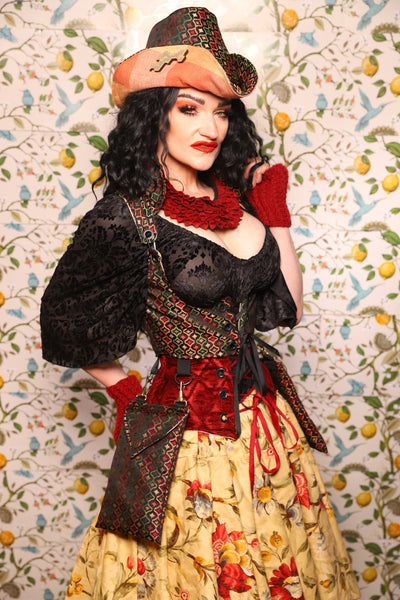 Cropped Vixen in *WITH POCKETS* in Troubadour Jacquard - The Wandering Minstrel Collection