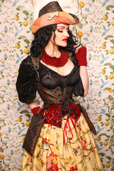 Cropped Vixen in *WITH POCKETS* in Troubadour Jacquard - The Wandering Minstrel Collection