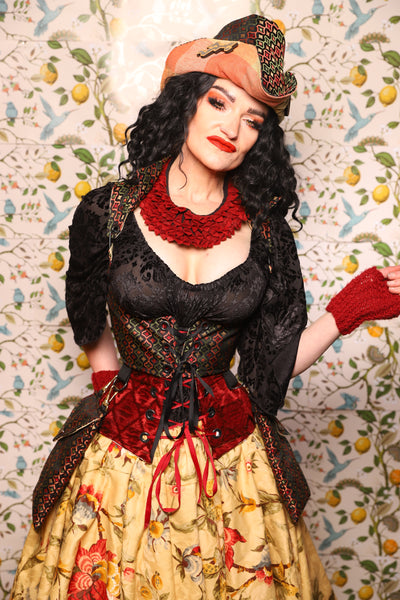 Cropped Vixen in *WITH POCKETS* in Troubadour Jacquard - The Wandering Minstrel Collection