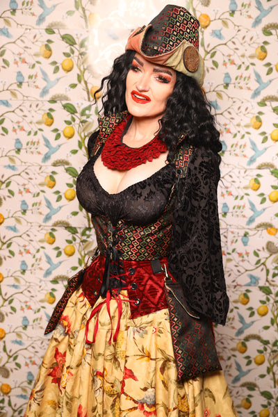 Cropped Vixen in *WITH POCKETS* in Troubadour Jacquard - The Wandering Minstrel Collection