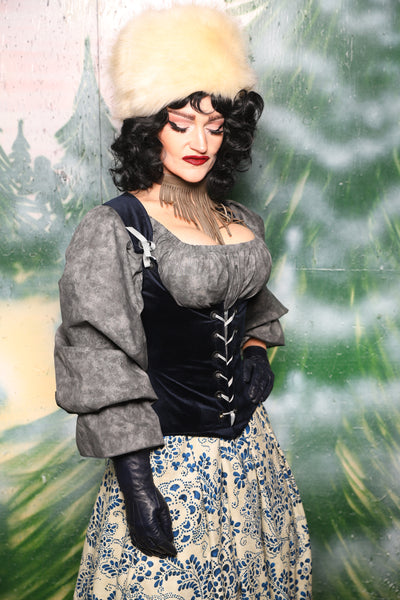 Petite Vixen Corset in Midnight Velvet - Day 1 of 12 Days of Christmas