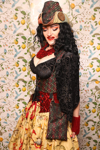 Cropped Vixen in *WITH POCKETS* in Troubadour Jacquard - The Wandering Minstrel Collection
