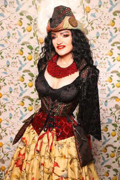 Cropped Vixen in *WITH POCKETS* in Troubadour Jacquard - The Wandering Minstrel Collection