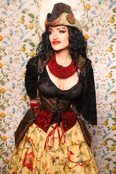Cropped Vixen in *WITH POCKETS* in Troubadour Jacquard - The Wandering Minstrel Collection