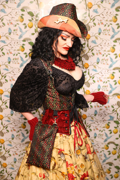 Cropped Vixen in *WITH POCKETS* in Troubadour Jacquard - The Wandering Minstrel Collection