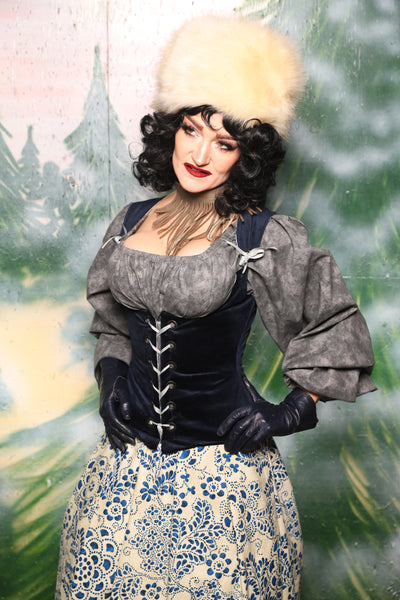 Petite Vixen Corset in Midnight Velvet - Day 1 of 12 Days of Christmas