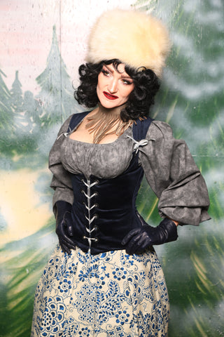 Petite Vixen Corset in Midnight Velvet - Day 1 of 12 Days of Christmas