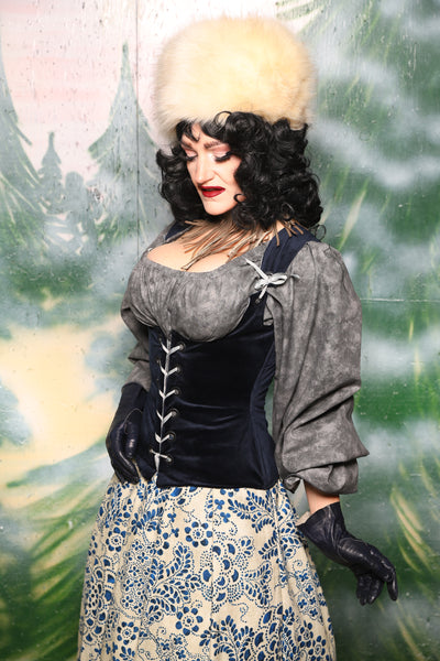 Petite Vixen Corset in Midnight Velvet - Day 1 of 12 Days of Christmas
