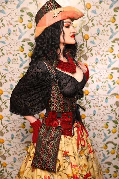 Cropped Vixen in *WITH POCKETS* in Troubadour Jacquard - The Wandering Minstrel Collection