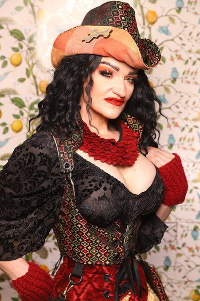 Cropped Vixen in *WITH POCKETS* in Troubadour Jacquard - The Wandering Minstrel Collection