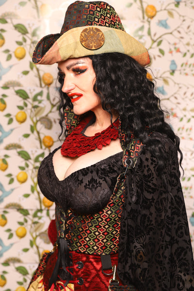 Cropped Vixen in *WITH POCKETS* in Troubadour Jacquard - The Wandering Minstrel Collection