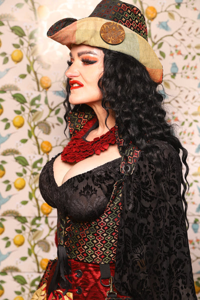 Cropped Vixen in *WITH POCKETS* in Troubadour Jacquard - The Wandering Minstrel Collection