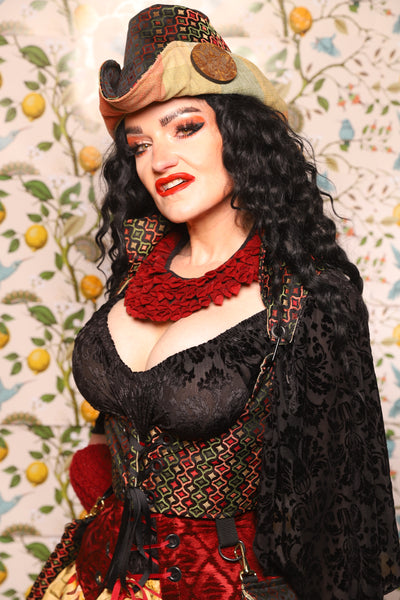 Cropped Vixen in *WITH POCKETS* in Troubadour Jacquard - The Wandering Minstrel Collection