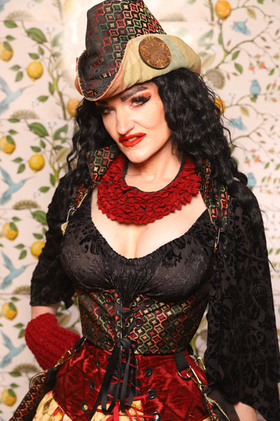Cropped Vixen in *WITH POCKETS* in Troubadour Jacquard - The Wandering Minstrel Collection