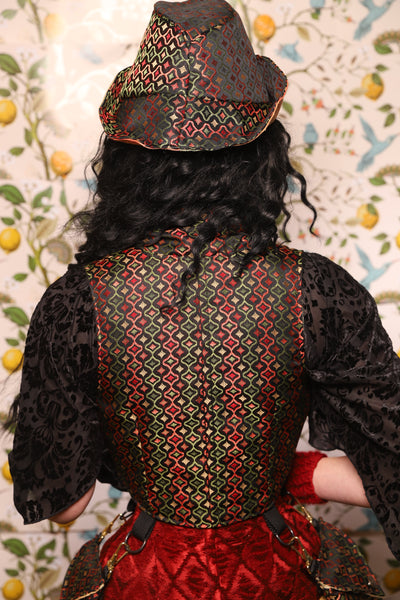 Cropped Vixen in *WITH POCKETS* in Troubadour Jacquard - The Wandering Minstrel Collection