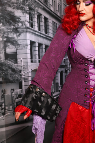 Detachable Buccaneer Sleeves in Ultra-Violet Floral #20 - The "Menis to Sasiete" Collection