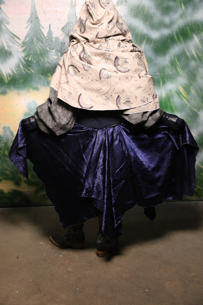 Fairy Skirt in Navy Crushed Satin - Day 1 of 12 Days of Christmas