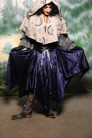 Fairy Skirt in Navy Crushed Satin - Day 1 of 12 Days of Christmas