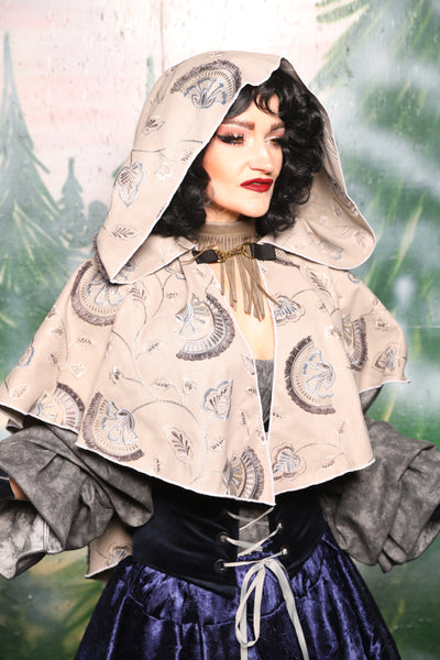 Long Shawl Cloak w/Hood in Frosted Fern - Day 1 of 12 Days of Christmas