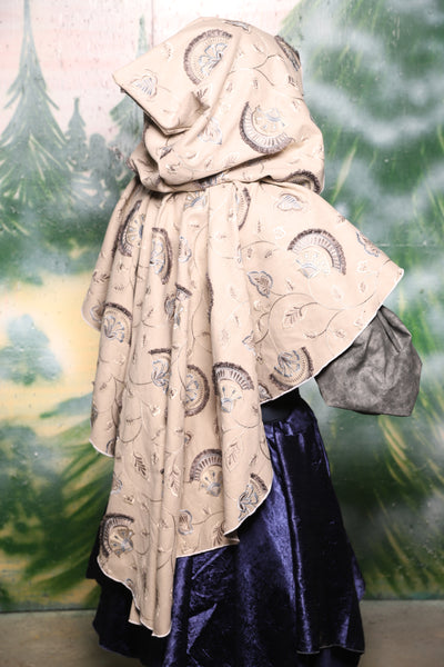 Long Shawl Cloak w/Hood in Frosted Fern - Day 1 of 12 Days of Christmas