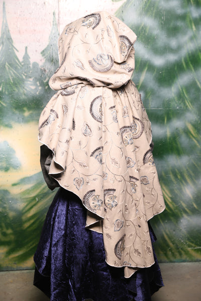 Long Shawl Cloak w/Hood in Frosted Fern - Day 1 of 12 Days of Christmas