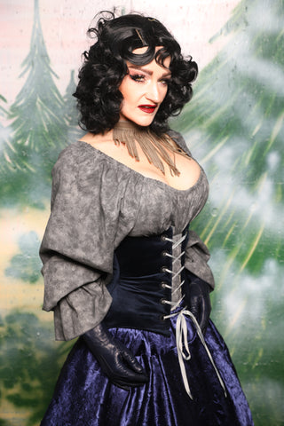 Petite Wench Corset in Midnight Velvet  - Day 1 of 12 Days of Christmas