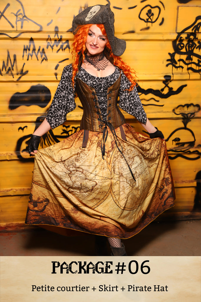 Pirate Package #06 Includes: Petite Courtier + Skirt + Pirate Hat - Pirate Mystery Box Collection