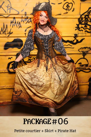 Pirate Package #06 Includes: Petite Courtier + Skirt + Pirate Hat - Pirate Mystery Box Collection