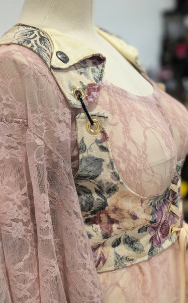 Cropped Vixen w/Hood in Blush Bouquet & Cropped Dapper Vixen in Camila Floral - The "Peony Petals" Collection