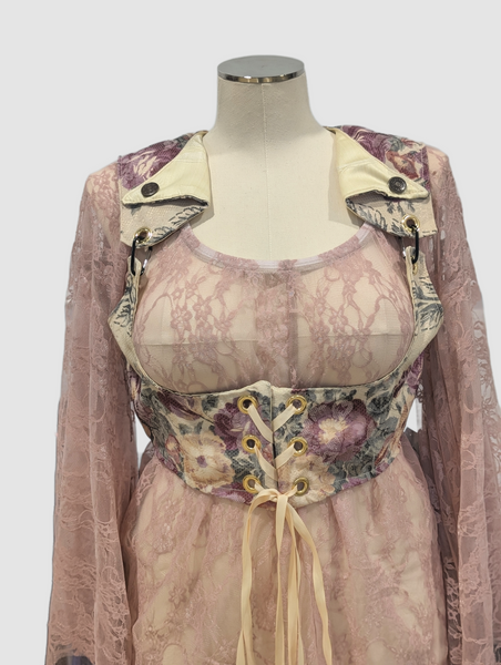 Cropped Vixen w/Hood in Blush Bouquet & Cropped Dapper Vixen in Camila Floral - The "Peony Petals" Collection