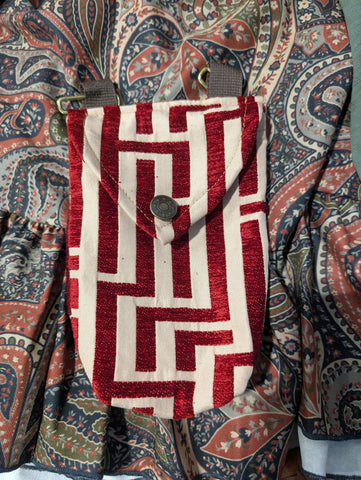 Set of Pockets in Red Maze - The "Fairy Flea Market" Collection