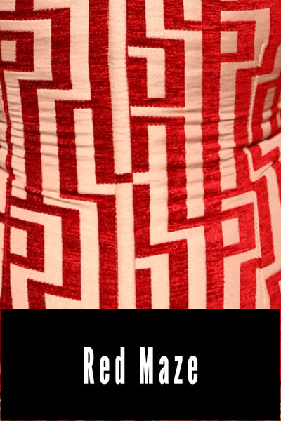 09. Cropped Vixen w/collar in Red Maze - The Magic Carpet Ride Collection