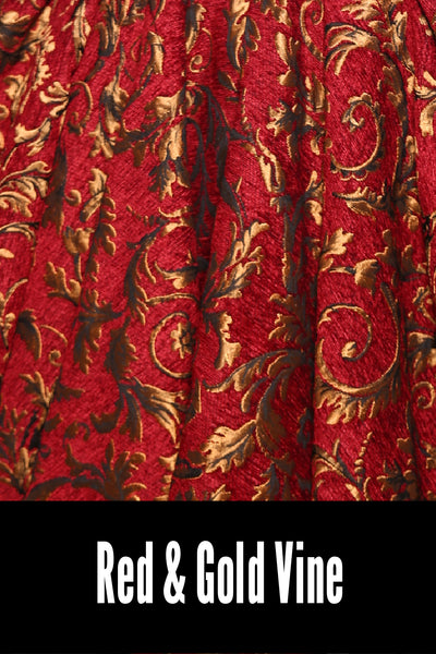 Elizabeth Corset in  Red & Gold Vine -  Bonfires, Blessings, and Blooms Collection