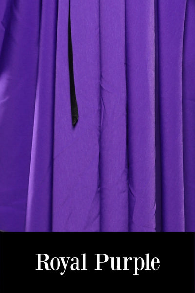 37. Crescent Skirt in Royal Purple Crepe Satin - THE HEXES, HEMS & HYSTERIA COLLECTION