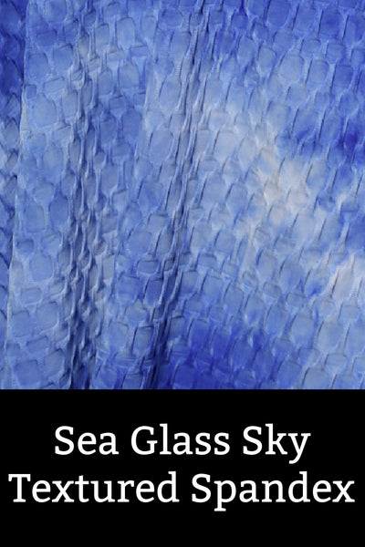 25. Knotty Blouse in Sea Glass Sky Textured Spandex - The Sapphire Séance Collection