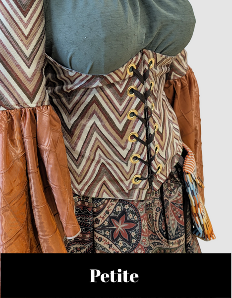 2 VARIANTS! Petite & Classic Wench Corset in Sedona Chevron - The "Fairy Flea Market" Collection