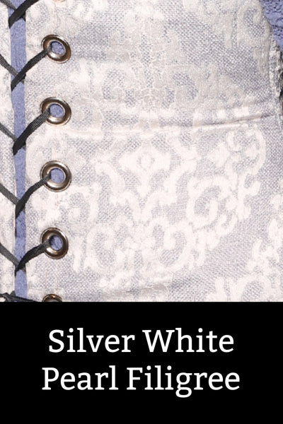 35. Petite Wench in Silver White Pearl Filigree - The Sapphire Séance Collection